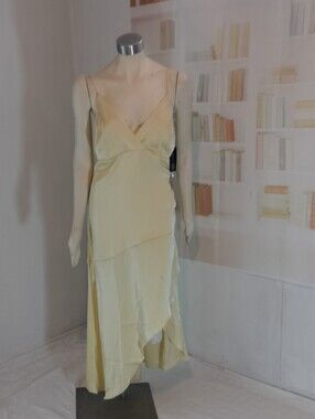 wild fable Pale Yellow High-Low Slip Dress